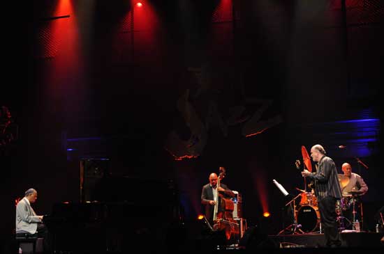 McCoy Tyner Trio with J.Scofield photo by Hideo Nakajima